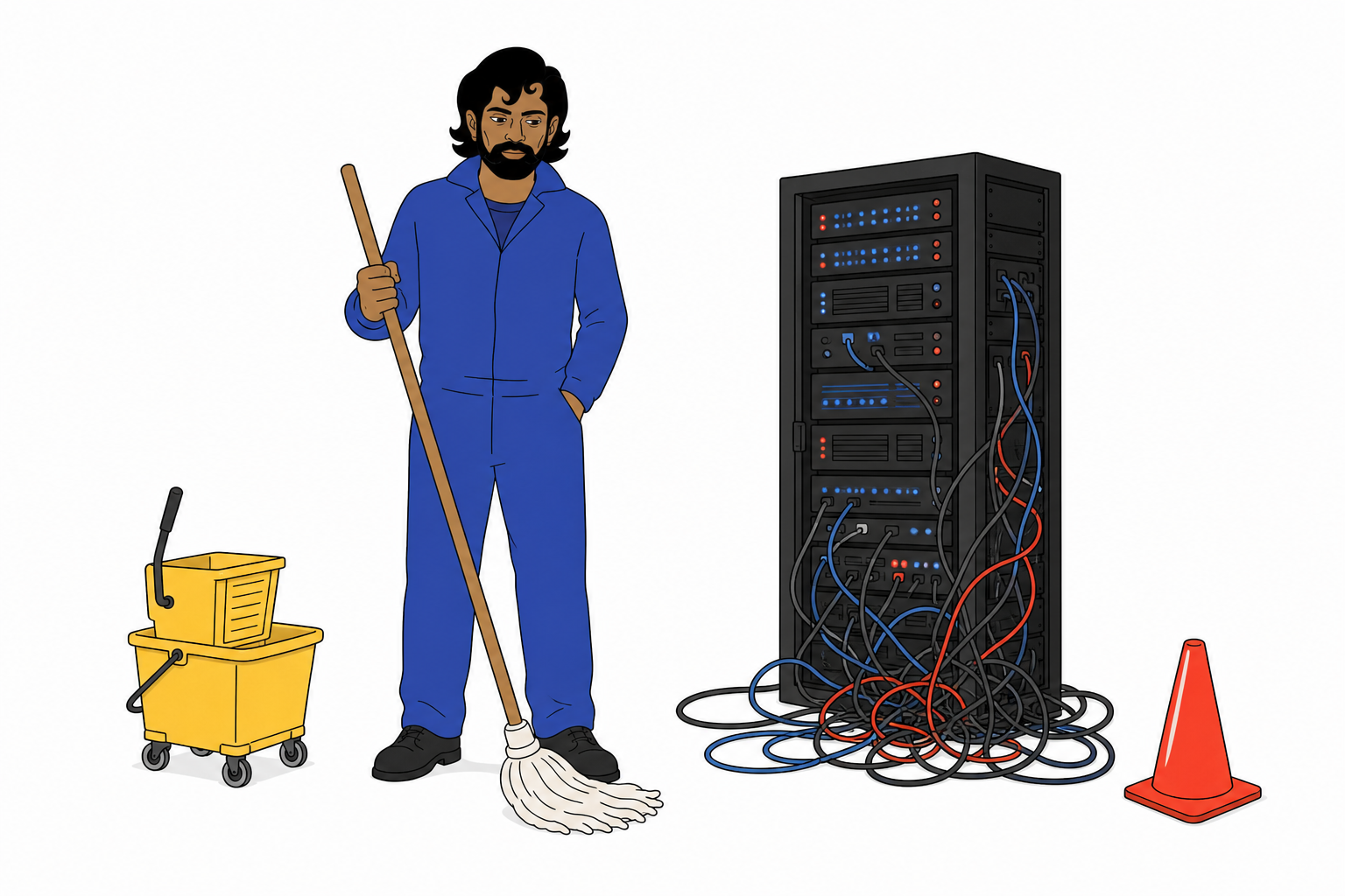 Cleaner optimizing office infrastructure